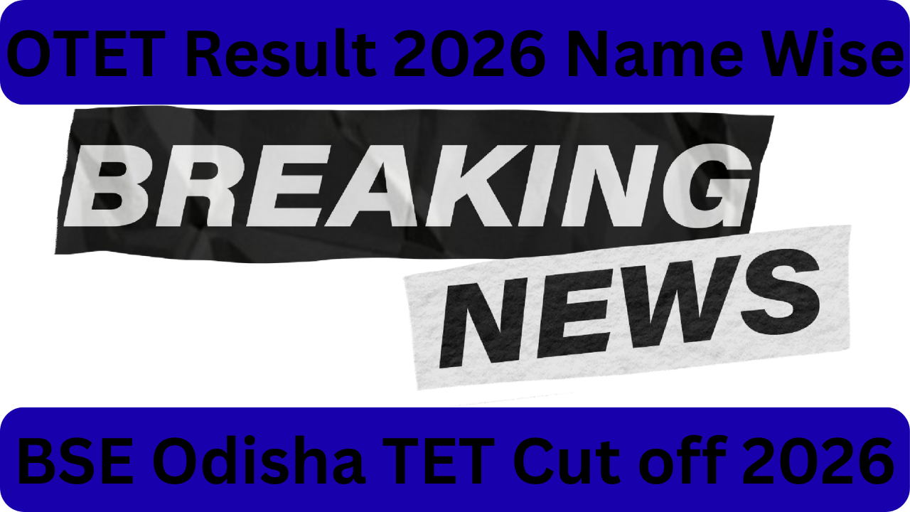 OTET Result 2026 Name Wise